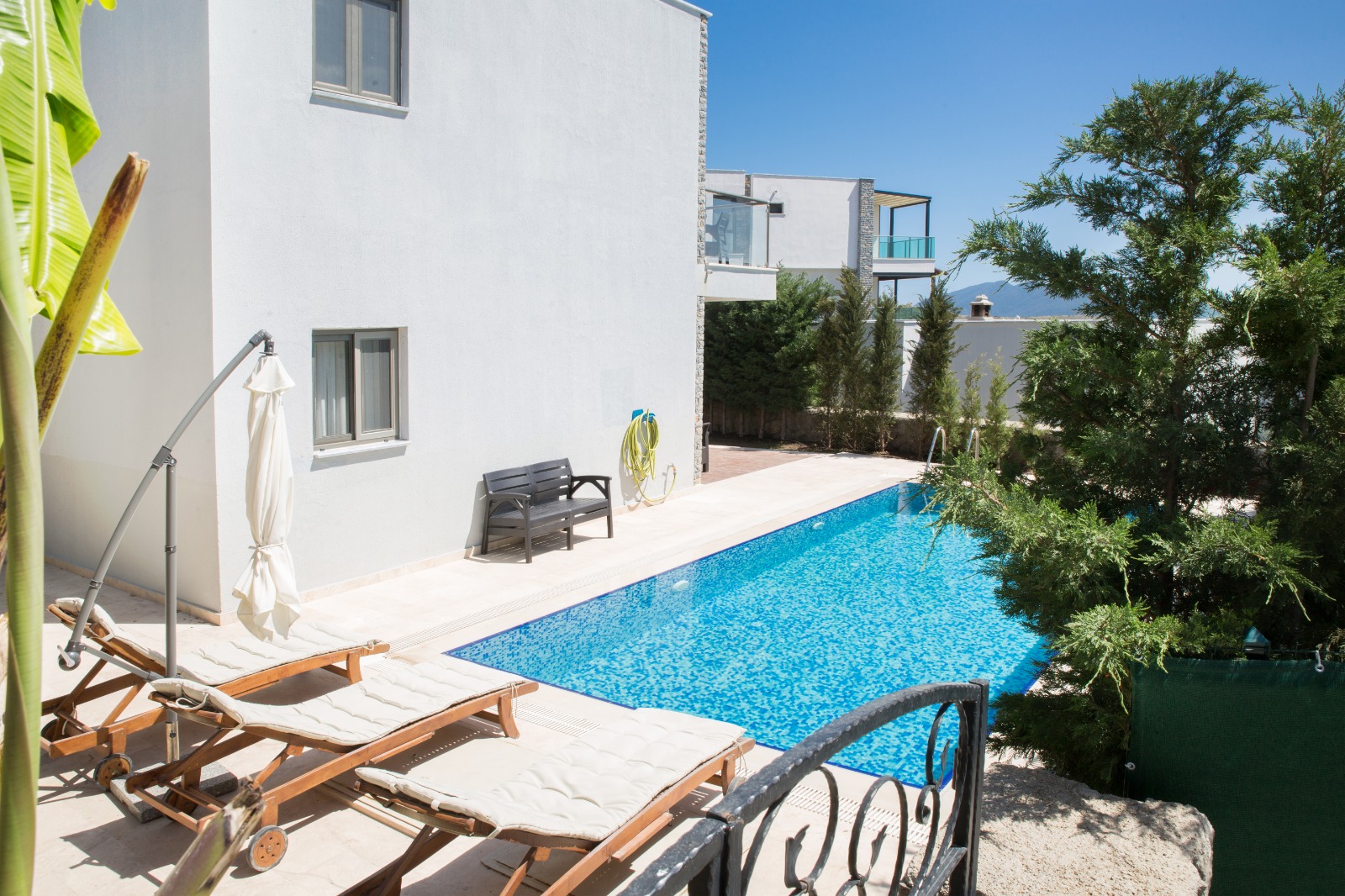 Pool terrace elevated view